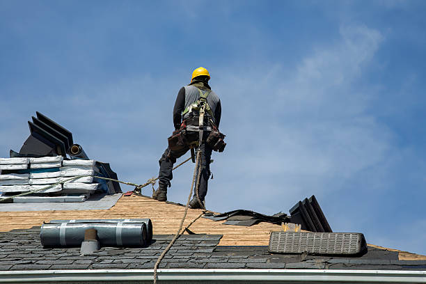Professional Roof Replacement technician working in Markleville, IN